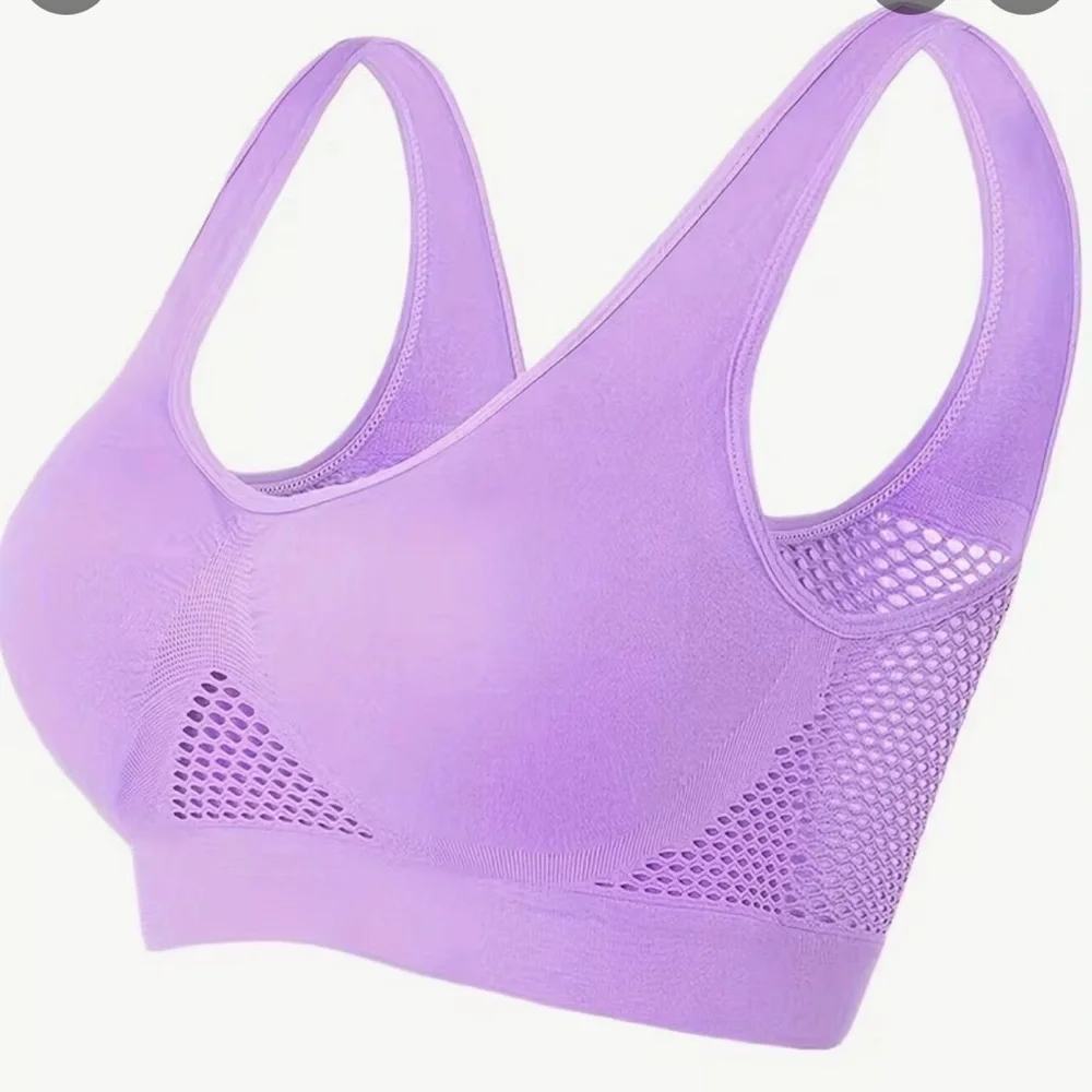 Set of 3 Temu Pull On Sports Bras Fits 42DDD-46D - Picture 2 of 8